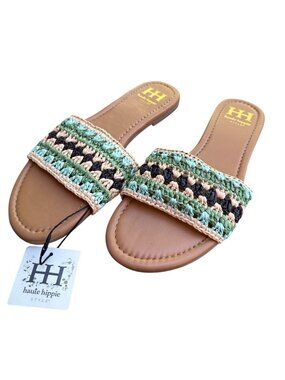 HH Haute Hippie Raffia Size 9 Sandal Slip On NWT Flats